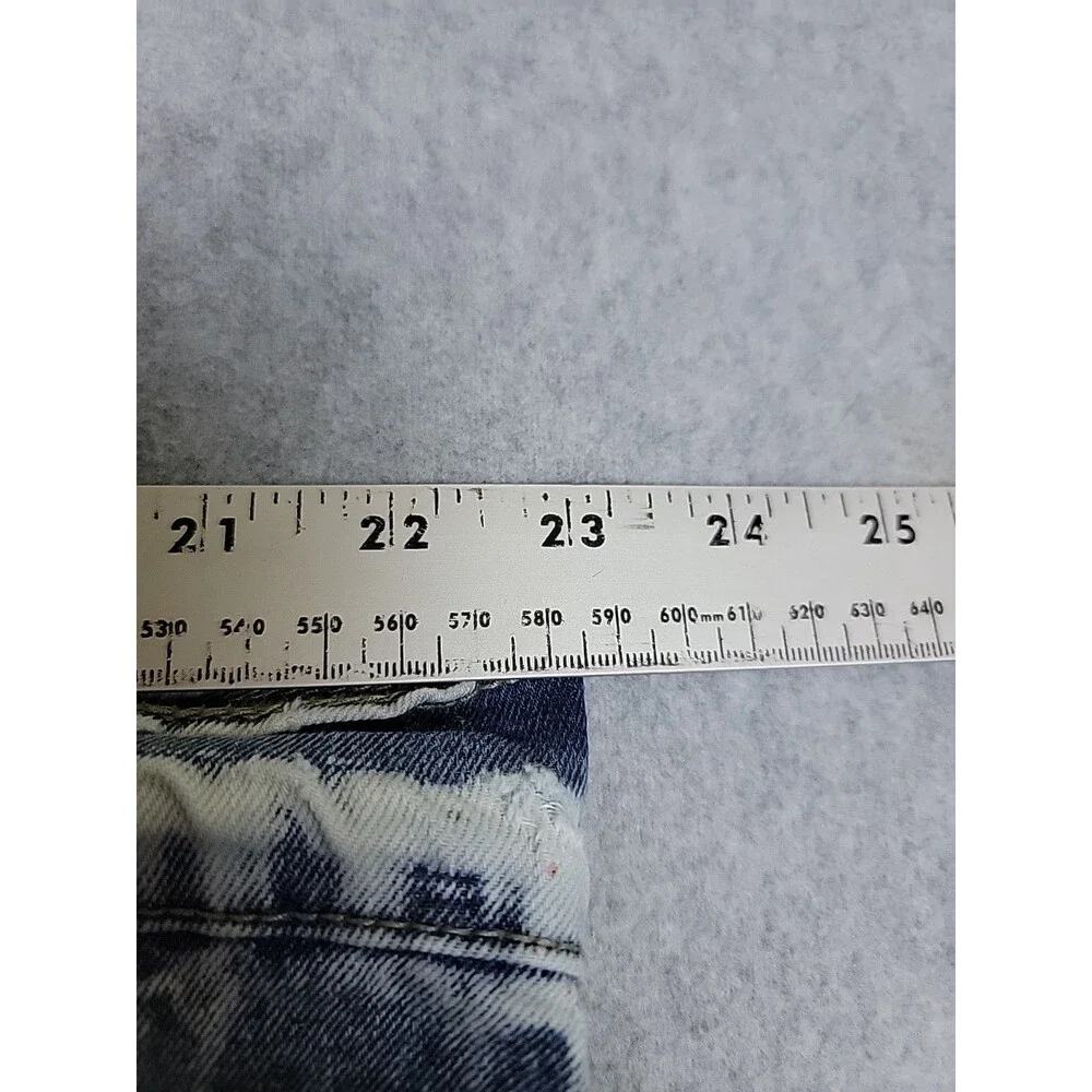 Another Hype Piece AHP Jeans Mens 44‎ 46x33 Blue Paint Stretch Distressed Y2K